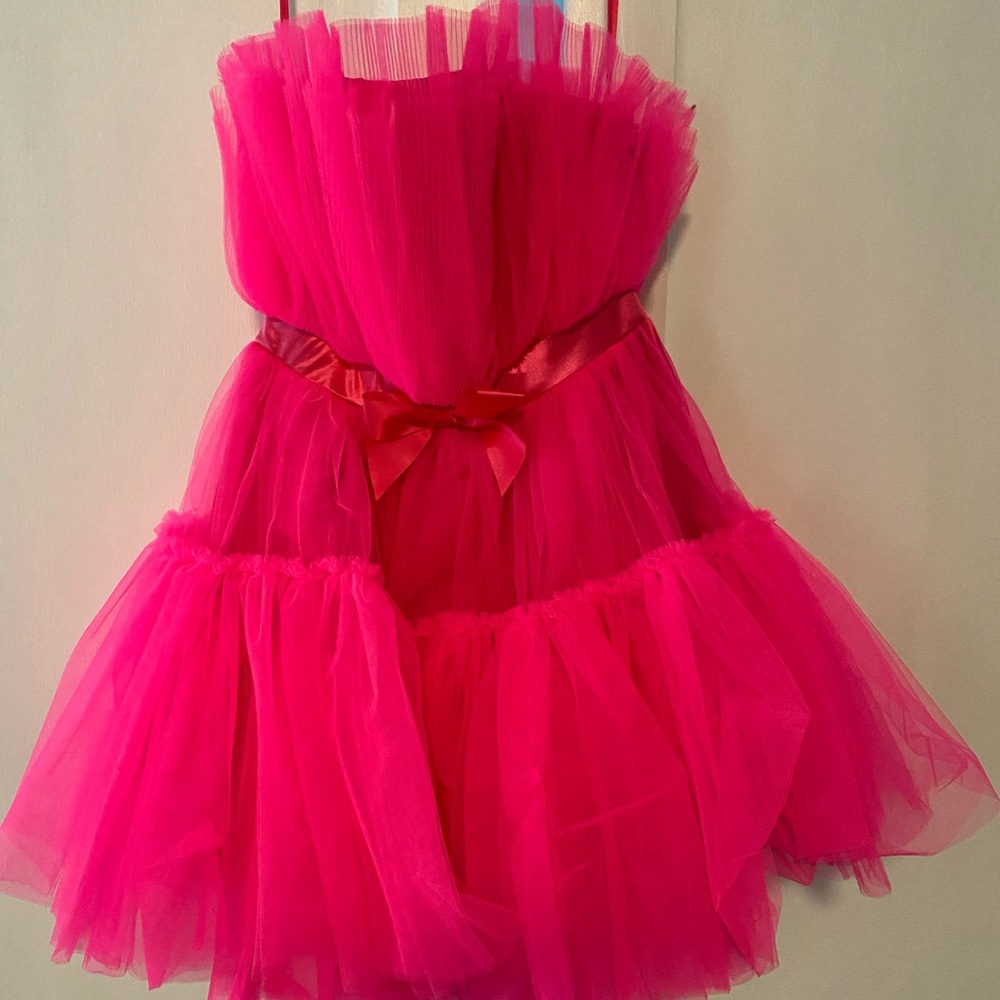Hot pink tulle dress